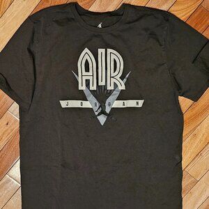 size XL NIKE AIR JORDAN MICHAEL BROWN WHITE GRAY T SHIRT BASKETBALL